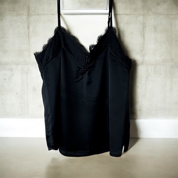 Abercrombie & Fitch Black Tank Adjustable BRAND NEW Small Lace Double Straps - Picture 1 of 4